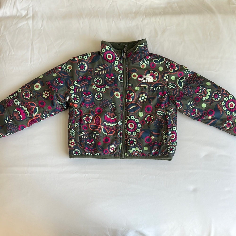 The North Face Chocolate Floral Puffer Jacket